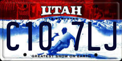 UT license plate C107LJ