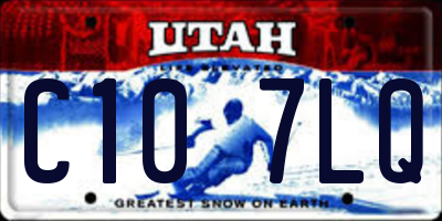 UT license plate C107LQ