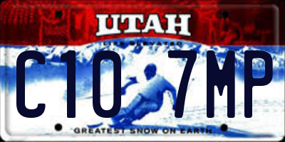 UT license plate C107MP