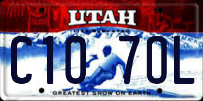 UT license plate C107OL