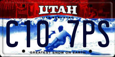 UT license plate C107PS