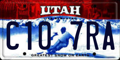 UT license plate C107RA