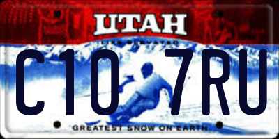 UT license plate C107RU