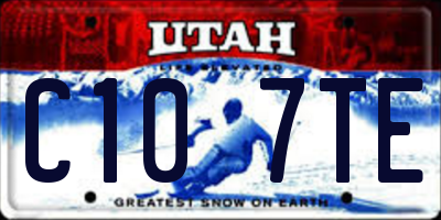 UT license plate C107TE