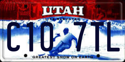 UT license plate C107TL