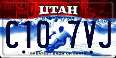 UT license plate C107VJ