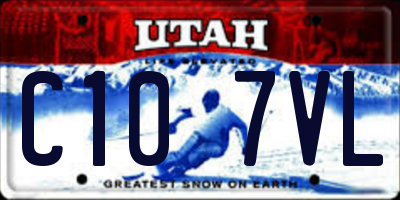 UT license plate C107VL