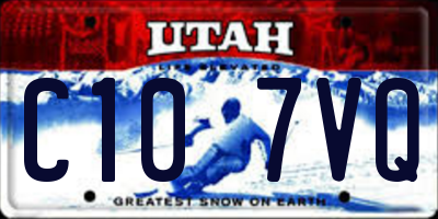 UT license plate C107VQ