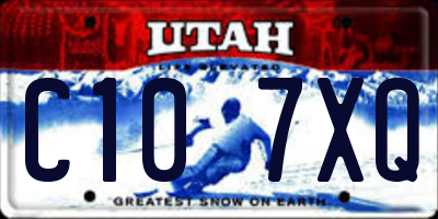 UT license plate C107XQ