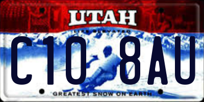 UT license plate C108AU