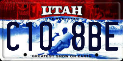 UT license plate C108BE