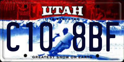 UT license plate C108BF