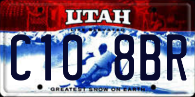 UT license plate C108BR