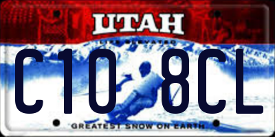 UT license plate C108CL