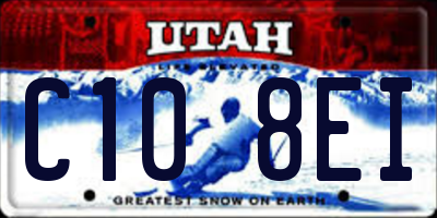 UT license plate C108EI