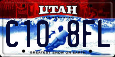 UT license plate C108FL