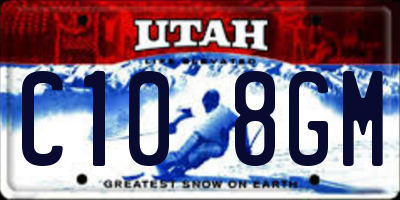 UT license plate C108GM