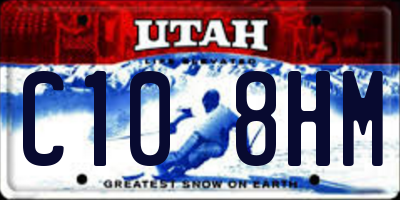 UT license plate C108HM