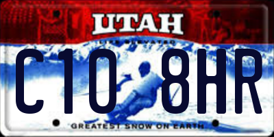 UT license plate C108HR