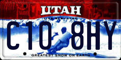 UT license plate C108HY