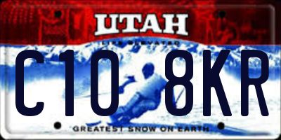 UT license plate C108KR
