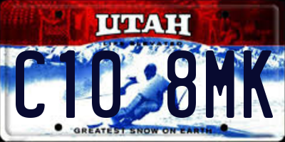 UT license plate C108MK