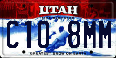 UT license plate C108MM