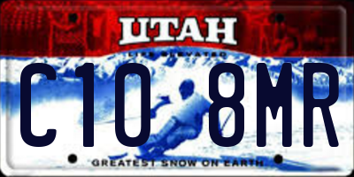 UT license plate C108MR