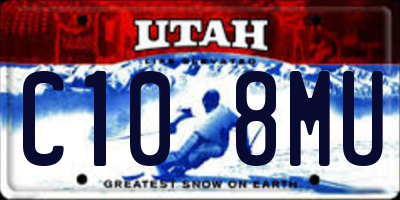 UT license plate C108MU