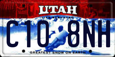 UT license plate C108NH