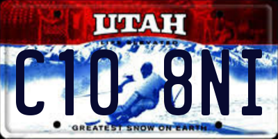 UT license plate C108NI