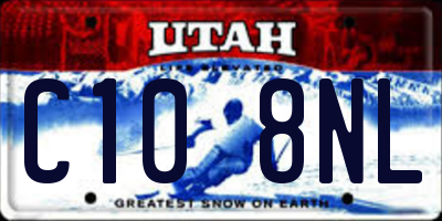 UT license plate C108NL