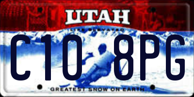 UT license plate C108PG