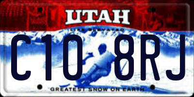 UT license plate C108RJ