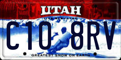 UT license plate C108RV