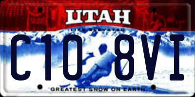 UT license plate C108VI
