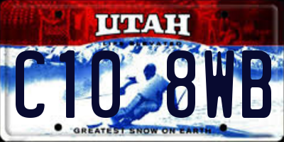UT license plate C108WB