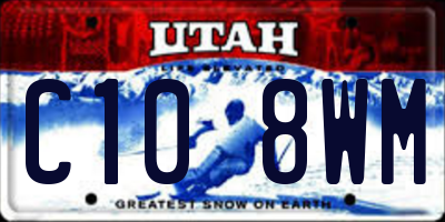 UT license plate C108WM