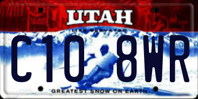 UT license plate C108WR