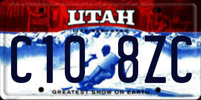 UT license plate C108ZC