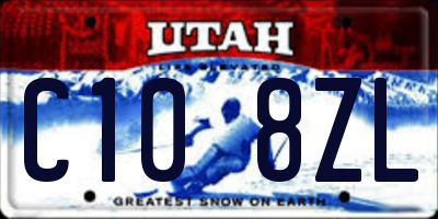 UT license plate C108ZL