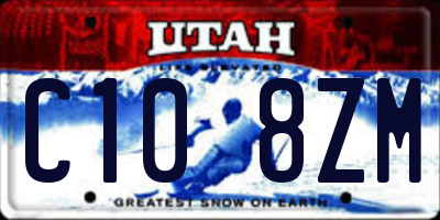 UT license plate C108ZM