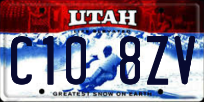 UT license plate C108ZV