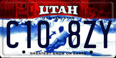 UT license plate C108ZY