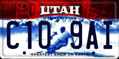 UT license plate C109AI
