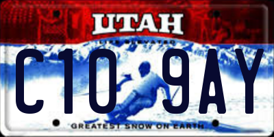 UT license plate C109AY