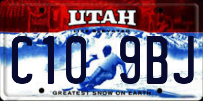 UT license plate C109BJ