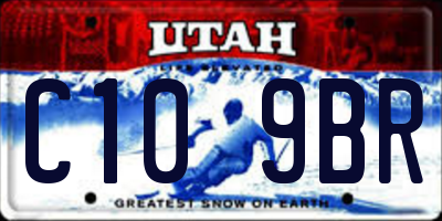 UT license plate C109BR