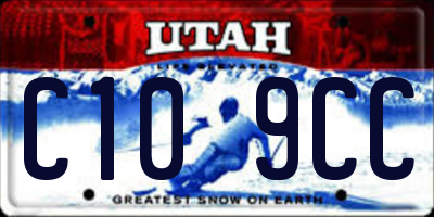 UT license plate C109CC