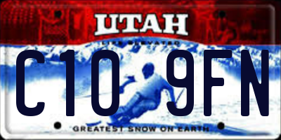 UT license plate C109FN